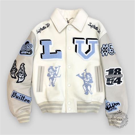 lv varsity jacket white